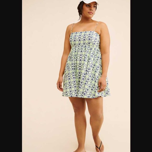 Anthropologie Dresses & Skirts - Anthropologie Maeve Blue, Green and White Mini Dress